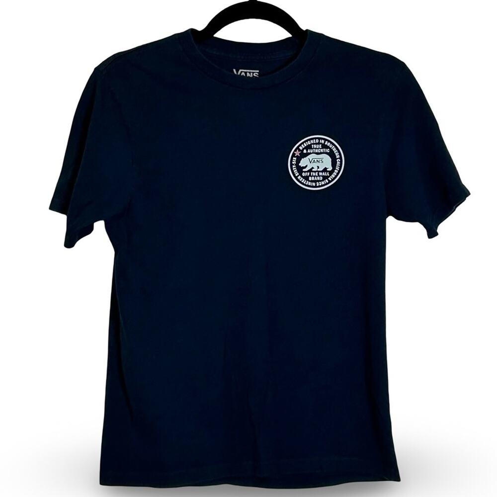 Vans Off The‎ Wall Logo Tee Youth Size Medium Streetwear Moto Skater Skateboard
